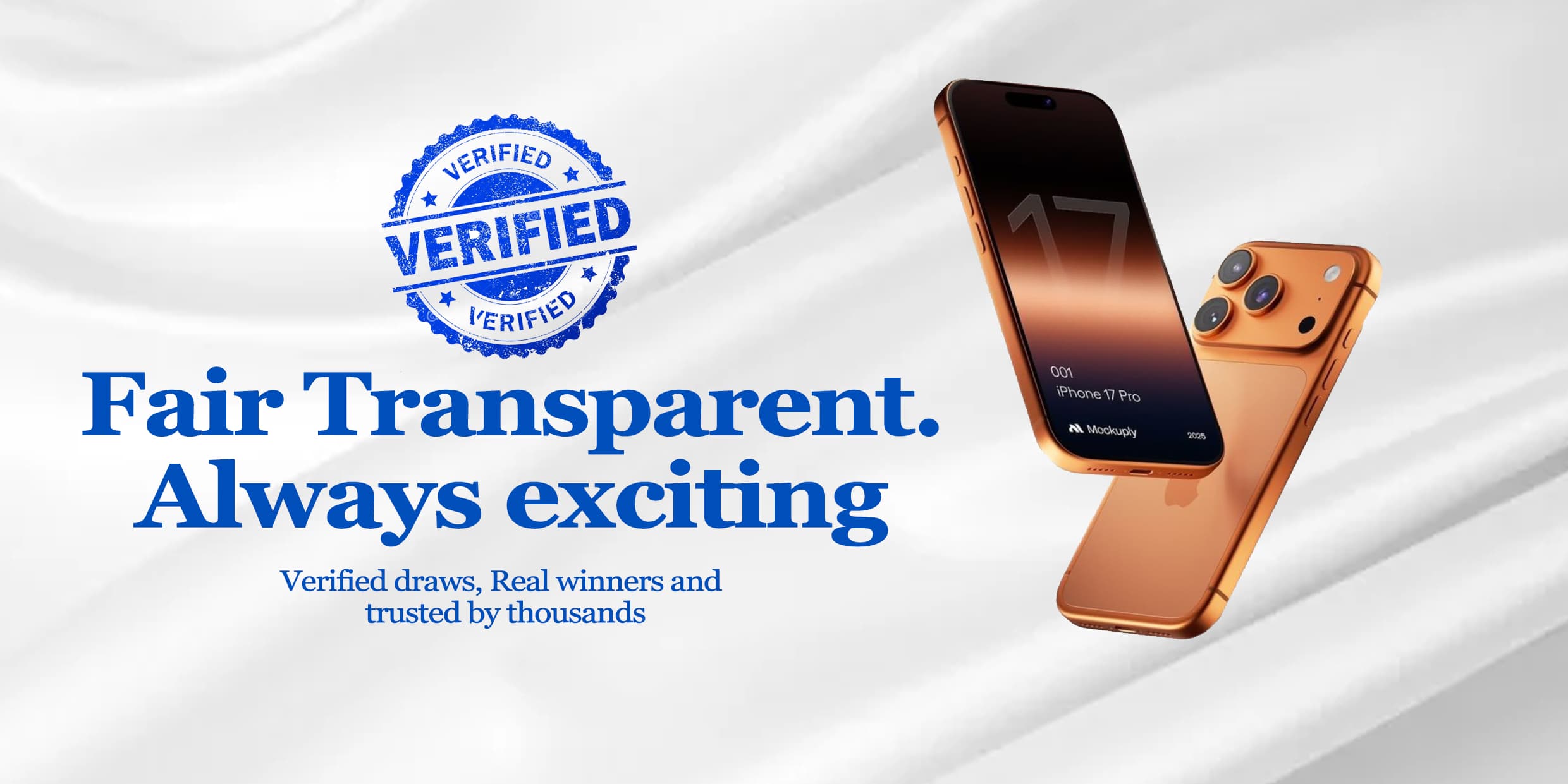 Fair, transparent campaigns with verified draws and real winners.